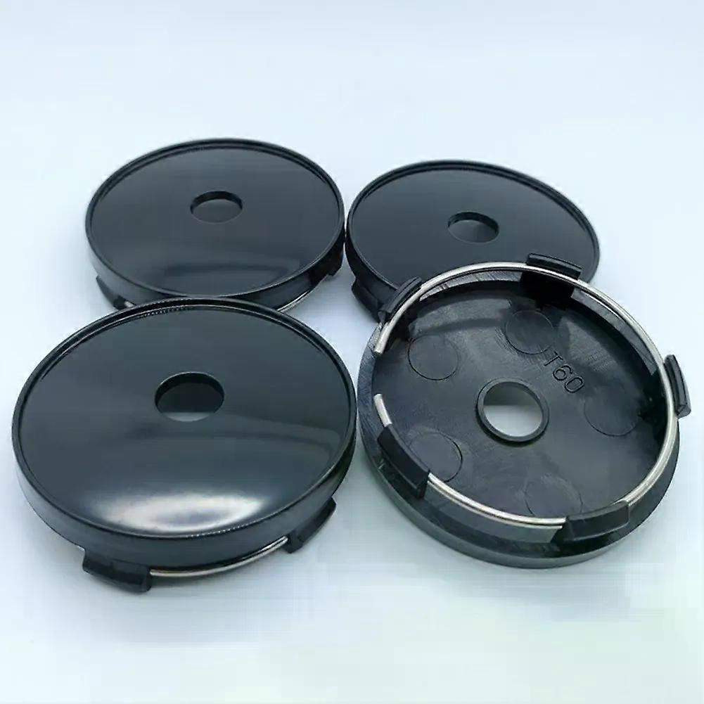 Für 4 Stück 60 Mm Schwarze Radnaben-mittelkappen, Universelle Felgennaben-abdeckkappen, Modifizierte Naben-mittelkappen - Jxlgv