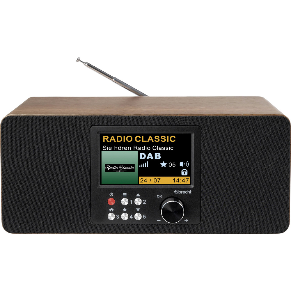 Albrecht Dr 864 Akku-radio Dab+, Ukw Weckfunktion Braun, Schwarz