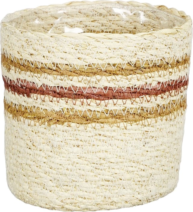 Mica Übertopf Korb Jameson Ø 12 x 12 cm Seegras gelb Topf