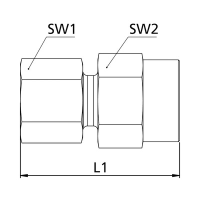 Riegler - Mano-Anschlussverschraubung g 1/4 i., Rohr-Außen-Ø12, Stahl verz.