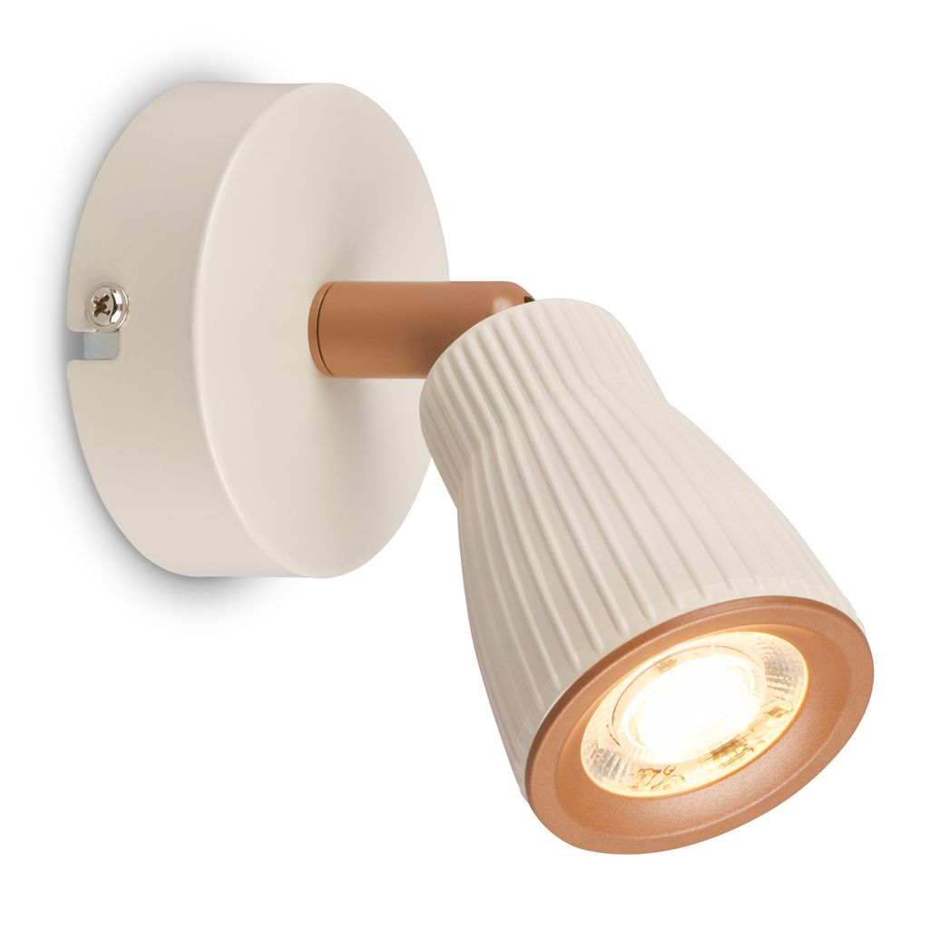 Briloner Led Wandleuchte Schwenkbar Ø8x8,5 Cm 3,5w 400lm 3000k Warmweiß Drehbarer Spotkopf Warm Grey-coffee - Wandlampe Wohnzimmer Schlafzimmer Flur