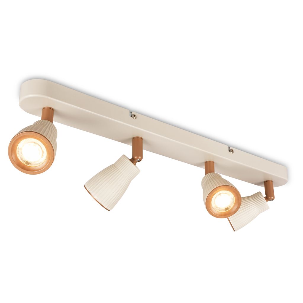 Briloner Led Deckenlampe Schwenkbar 52,5 Cm 14w 1600lm 3000k Warmweiß 4-flammig Warm Grey-coffee - Deckenstrahler Wohnzimmer Flur Küche Büro