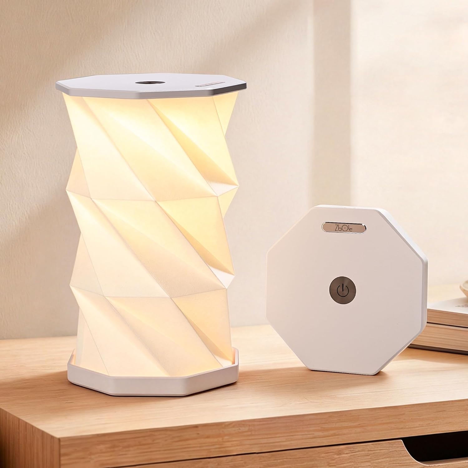 Faltbare Und Tragbare Tischlampe, Japanisches Geschenk, Papierlaterne Berührungsempfindliche Lampe Mit Einstellbarer Helligkeit Und 3 Höheneinstellungen, Wiederaufladbares Warmes Licht, Reisegeschenk