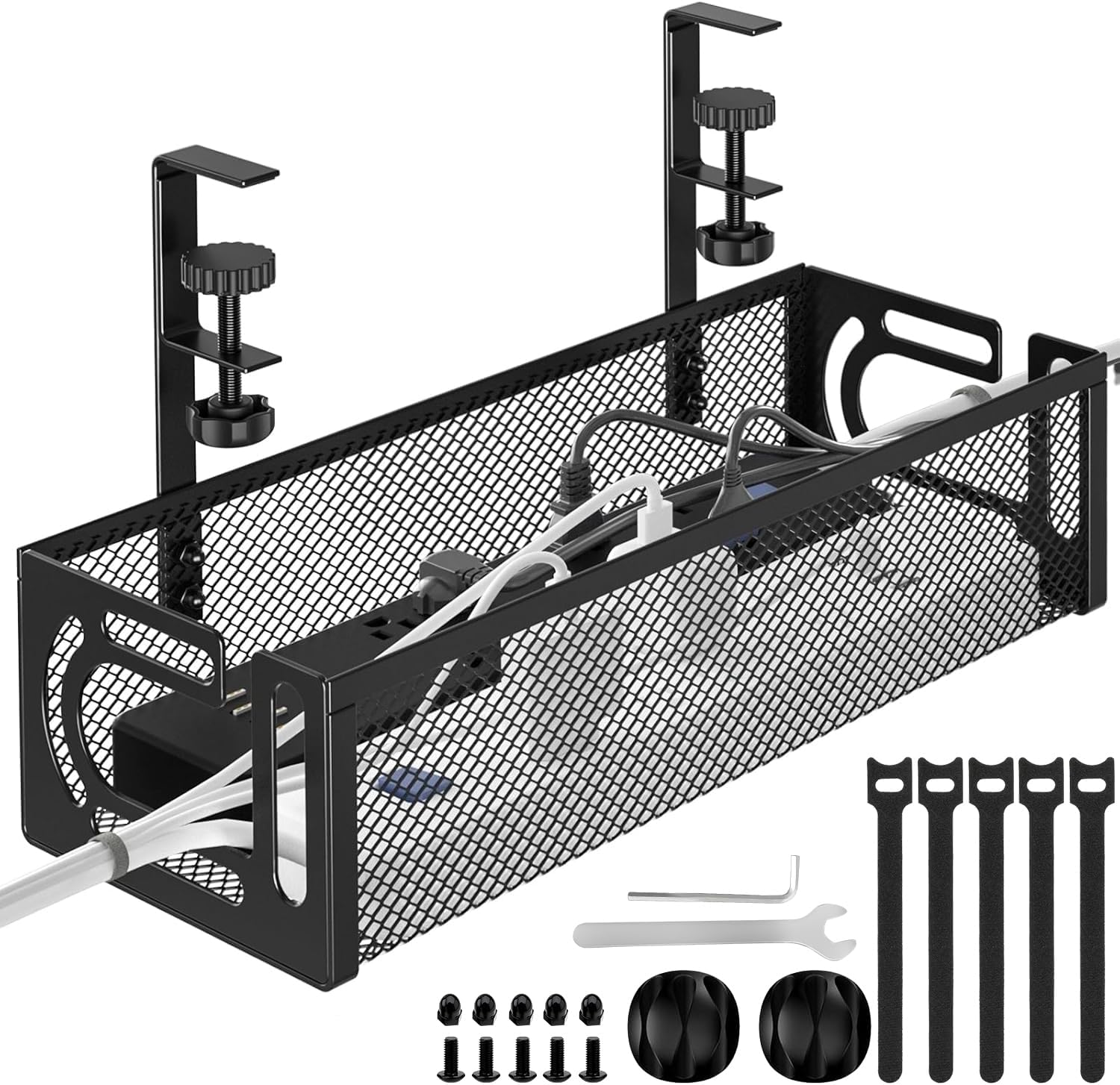 Kabelmanagement, Kabelführung Unter Dem Schreibtisch, Kabelorganizer Für Den Schreibtisch Kabelkanal Für Unter Den Schreibtisch, Kabelkanal Ohne Bohren Mit Klemmbefestigung, Kabelorganizer Fürs Homeo