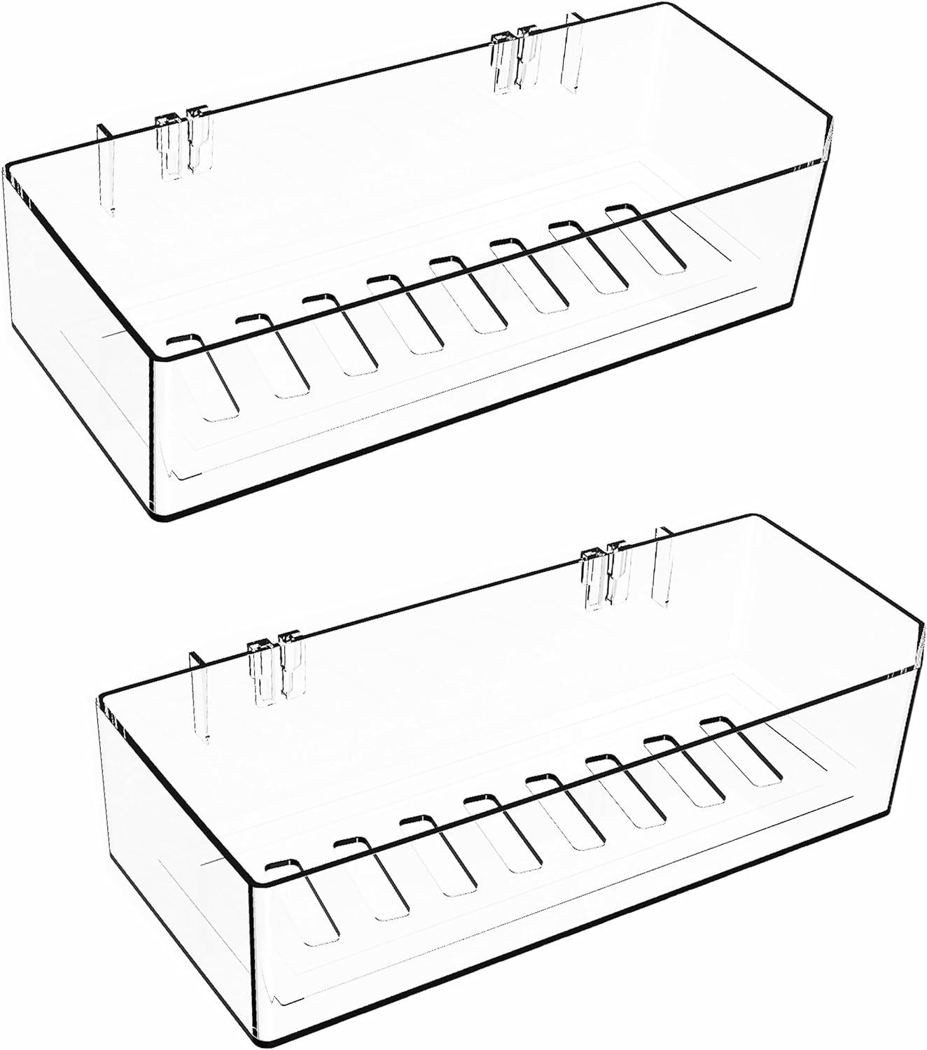 Transparente Duschablage Aus Acryl Mit Klebefläche, Ideal Zur Organisation Ihres Badezimmers, Zur Dekoration Ihres Zuhauses Und Sogar Ihrer Küche. Wandmontage Ohne Bohren, Ohne Die Wand Zu Beschädigen