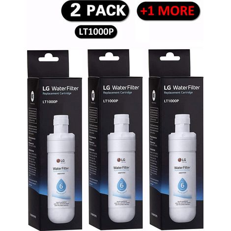 3er-pack Lt1000p2 Kühlschrank-ersatzwasserfilter. 6 Monate/200 Gallonen. Weiß.