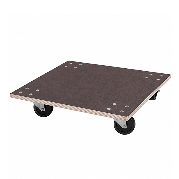 Rolltablett Aus Rutschfestem Und Verrottungsbeständigem Holz – Maße 600 × 600 Mm – Max. Tragkraft 350 Kg – Nylonräder - 860000325