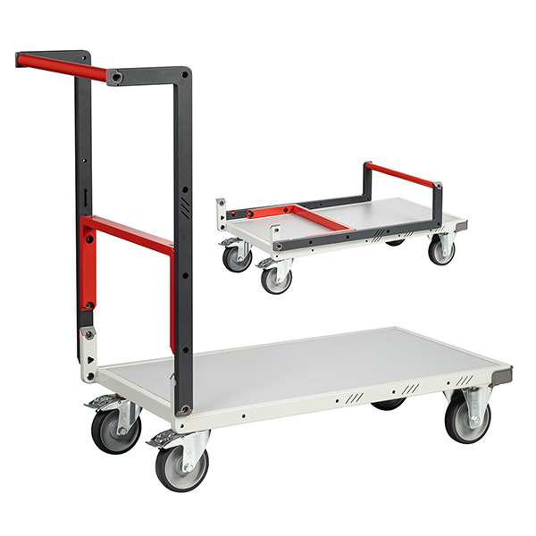 Zusammenklappbarer Transportwagen – Ladefläche 850 × 495 Mm – Max. Tragkraft 250 Kg – Räder Aus Thermoplast – Transportwagen Zum Zusammenbauen - 804721121