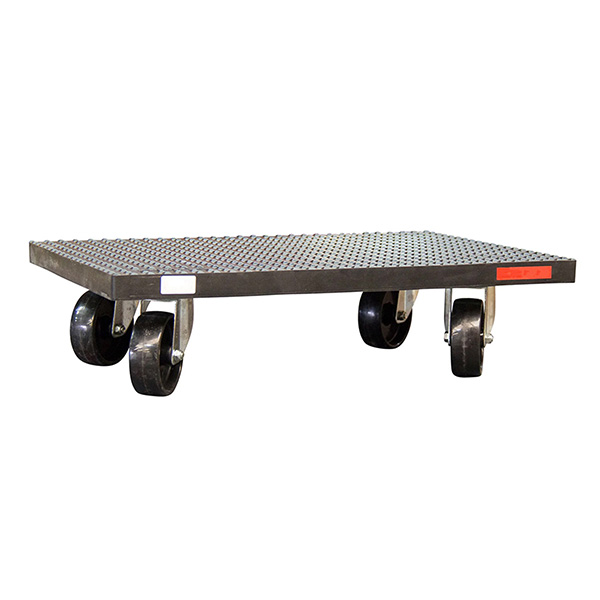 Rolltablett Aus Holz Mit Rutschfester Gummibeschichtung – Maße 600 X 400 Mm – Maximale Tragkraft 210 Kg – Gummiräder - 860009537