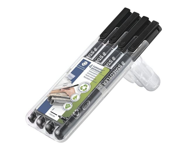 Lumocolor permanent compact dry safe 318-9WP4HZ Permanentmarker Schwarz wasserfest: Ja - Staedtler