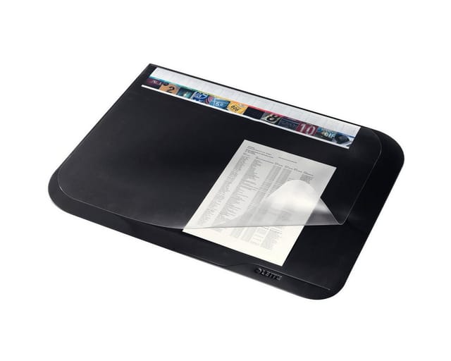 Leitz - Schreibunterlage 65 x 50 cm (b x h) mit Folienauflage pvc schwarz