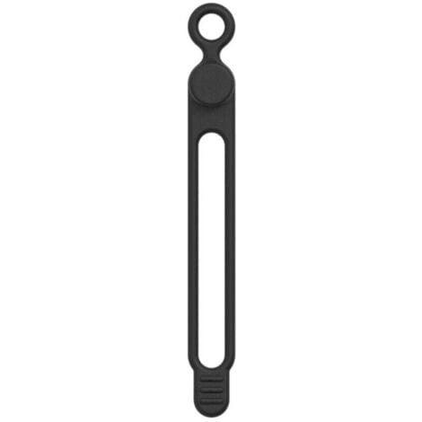 Schwarzer Silikon-kabelbinder, 106 Mm, 1 Flexibler Und Wiederverwendbarer Elastischer Kabelbinder Zur Kabelführung Und -befestigung