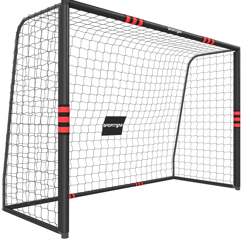 Fußballtor 300 X 200 Cm Mit Netz, 5 Bodenankern, Schwarz Und Rot Havrya