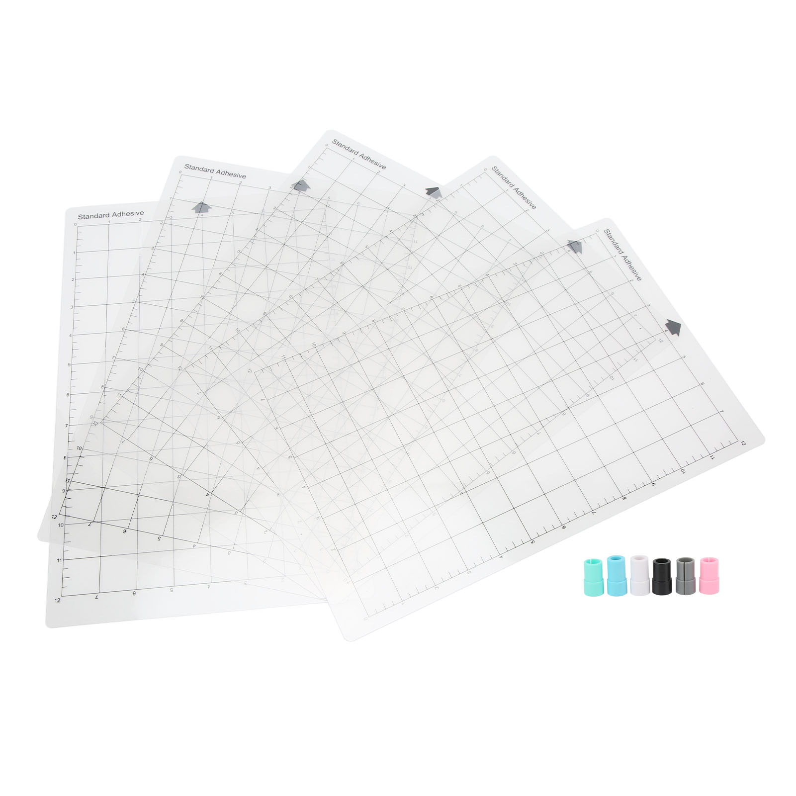 Tapis De Découpe 5 Pièces Avec 6 Adaptateurs Pour Stylo - Grille De Découpe À Adhérence Neutre - Ensemble D'Adaptateurs Pour Stylo