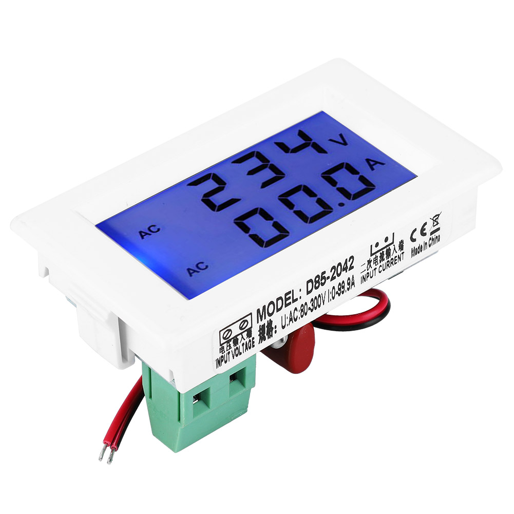 Compteur Électrique D85-2042 À Double Affichage Numérique, Ampèremètre-voltmètre Ac80300v 0,1100a