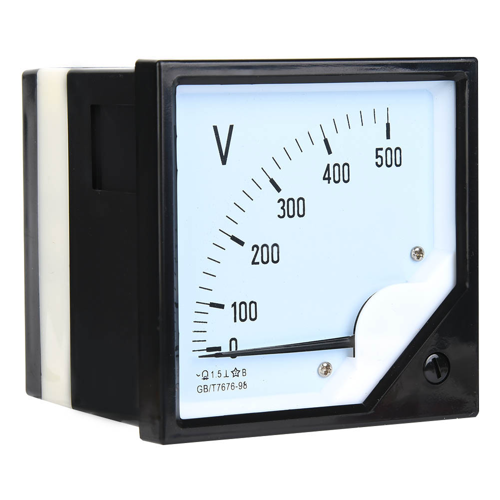 Voltmètre Analogique À Panneau Carré Ac 0-500v Pour Appareils De Commande Électronique