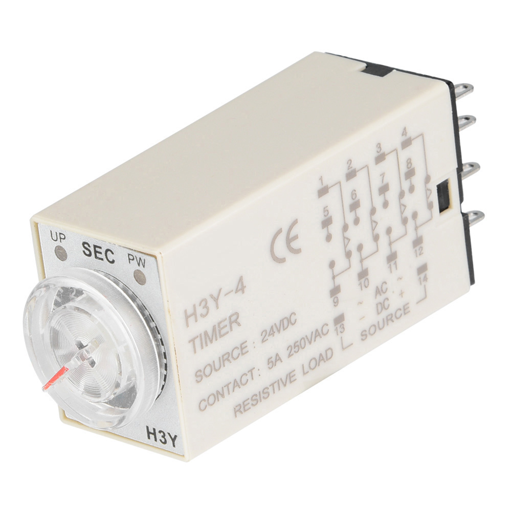 Relais Temporisé H3y-4 Avec Pointeur De Commande, Interrupteur De Temporisation À 14 Broches 24 Vcc (30 S)