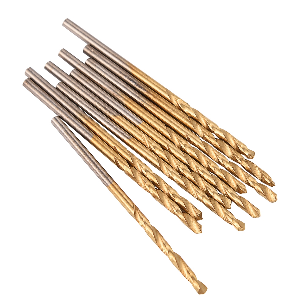 10 Forets Hélicoïdaux Micro Hss De 2 Mm À Queue Droite Pour Perceuse Électrique