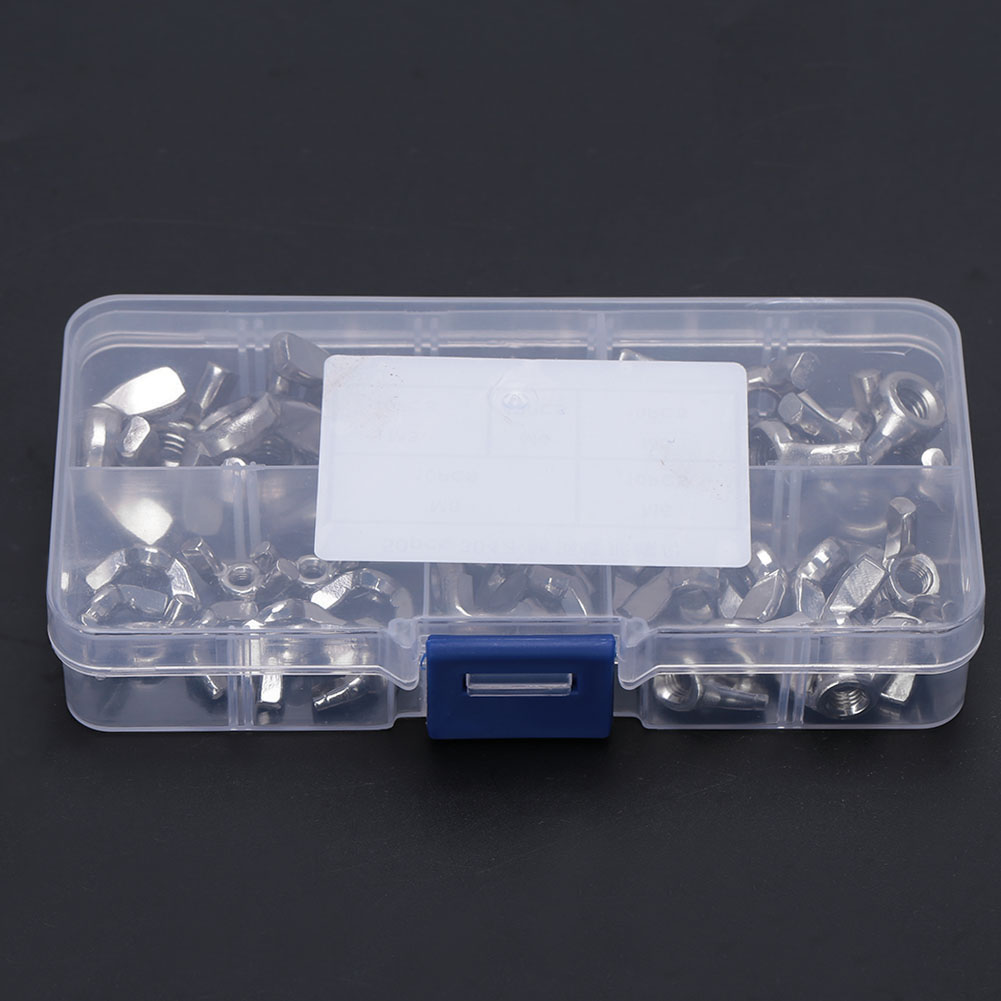 Kit De 50 Écrous Papillon En Acier Inoxydable À Oreilles, Serrage Manuel, M3, M4, M5, M6 Et M8