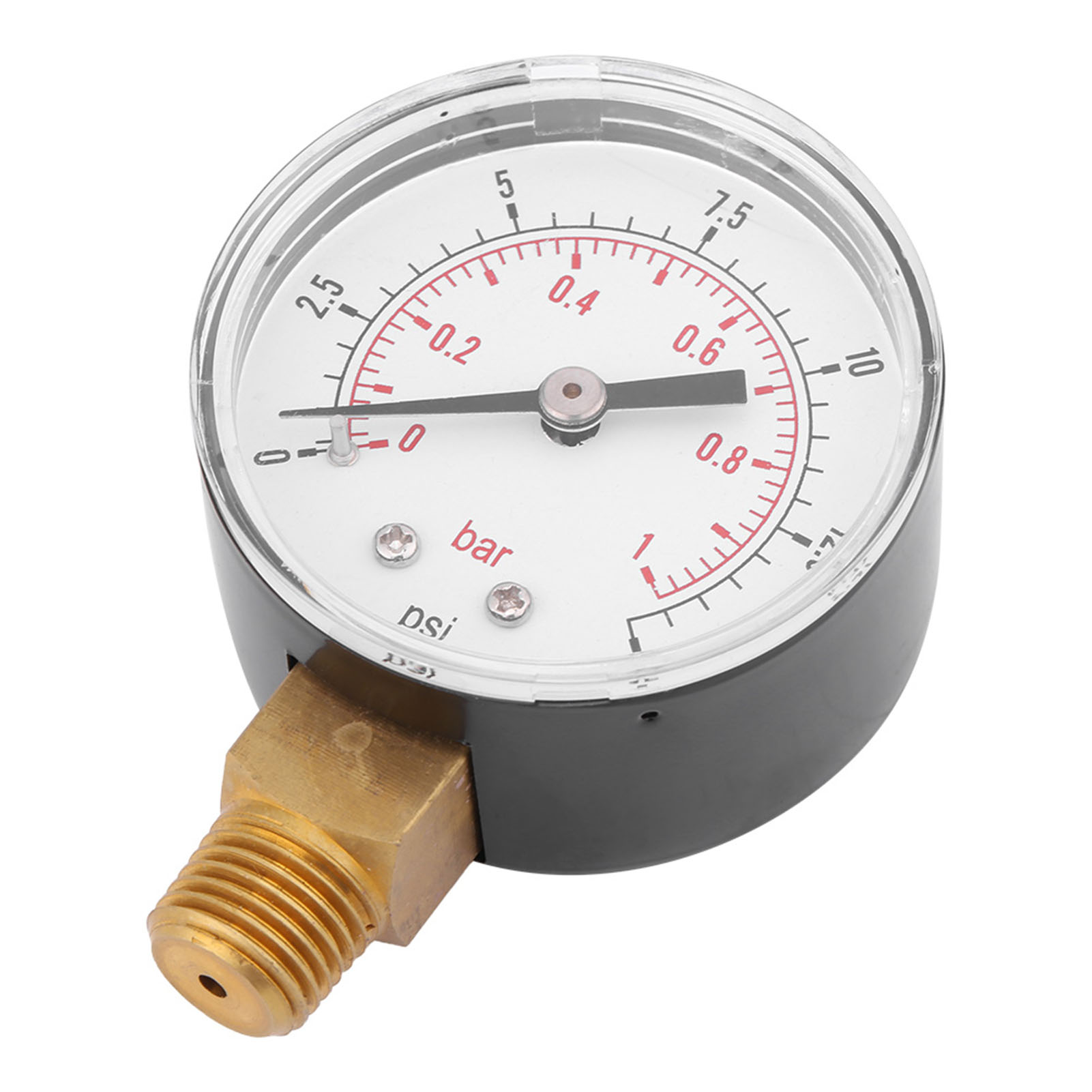 Manomètre Miniature Basse Pression Pour Carburant, Air, Huile Ou Eau 0-15 Psi / 0-1 Bar Bspt