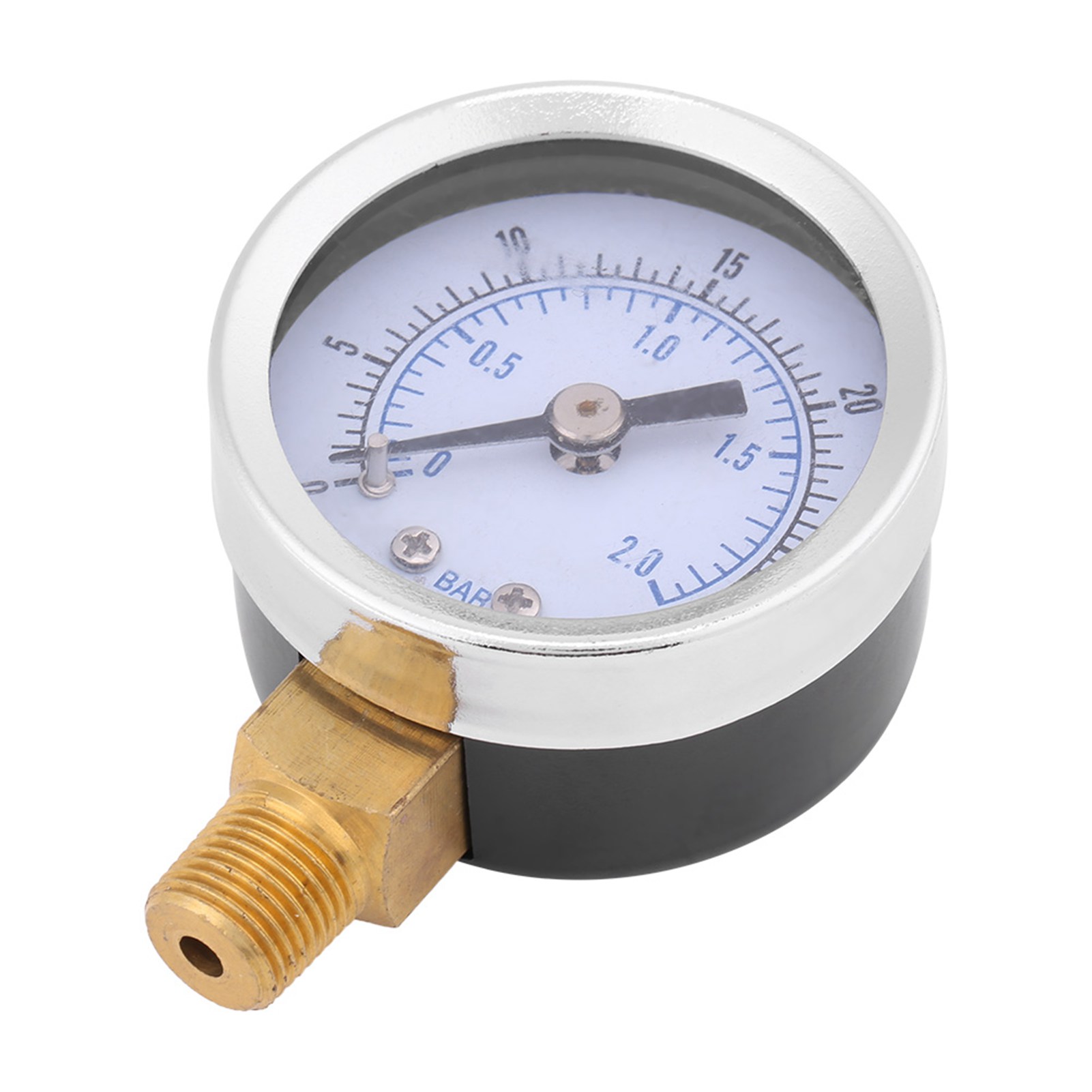Manomètre Hydraulique Miniature À Cadran Pour Compresseur D'Eau Et D'Huile, 0-30 Psi / 0-2 Bar