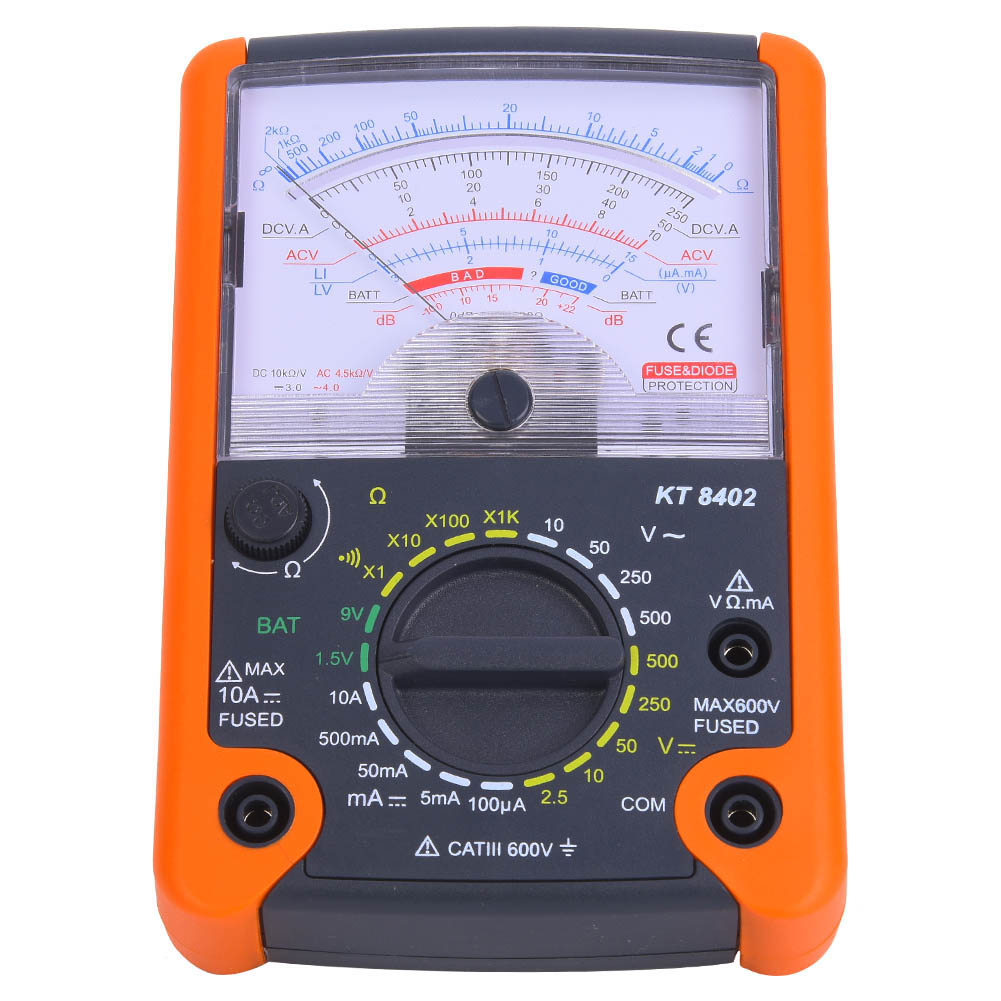 Multimètre Mécanique Portable Kt8402, Multimètre À Aiguille De Haute Précision, Testeur Électrique Pour La Mesure De Tension Continue, De Courant Et De Résistance.