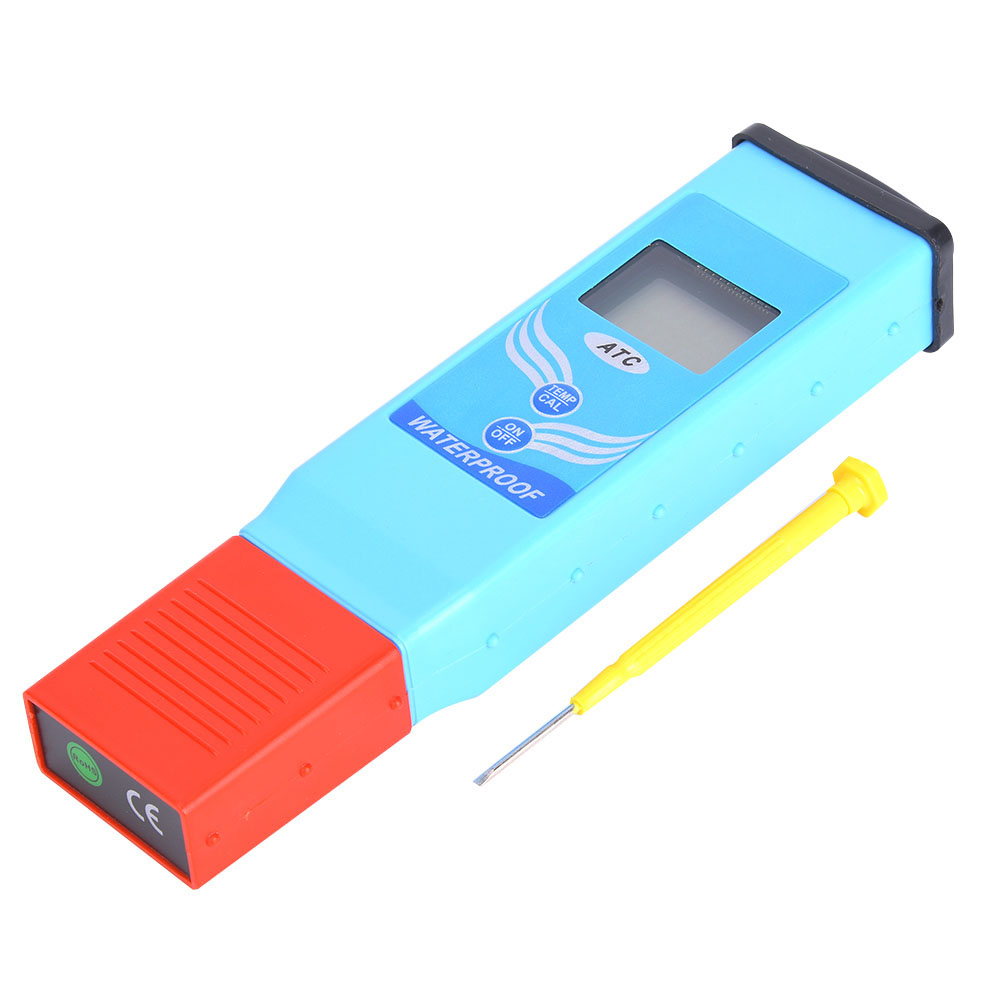 Ph-mètre Numérique Étanche, Testeur De Ph/température Pour Le Contrôle De La Qualité De L'Eau Avec Double Affichage Lcd.