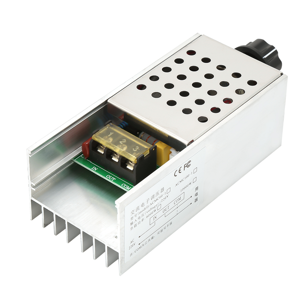 Régulateur De Tension Électrique Scr 6000 W Ac 220 V Avec Variateur De Vitesse Et Contrôleur De Température