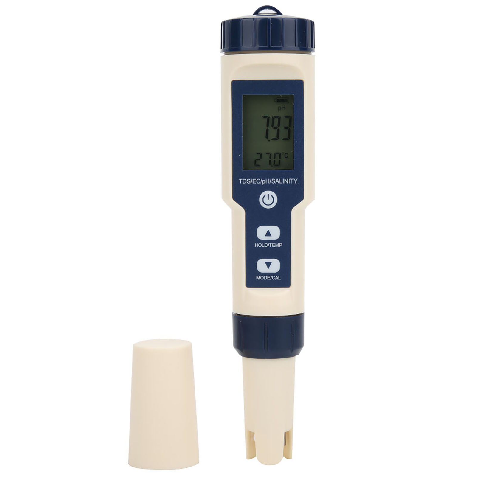 Ez-9909 Testeur De Qualité De L'Eau 5 En 1 : Ph, Salinité, Tds, Conductivité Électrique (ec), Avec Rétroéclairage