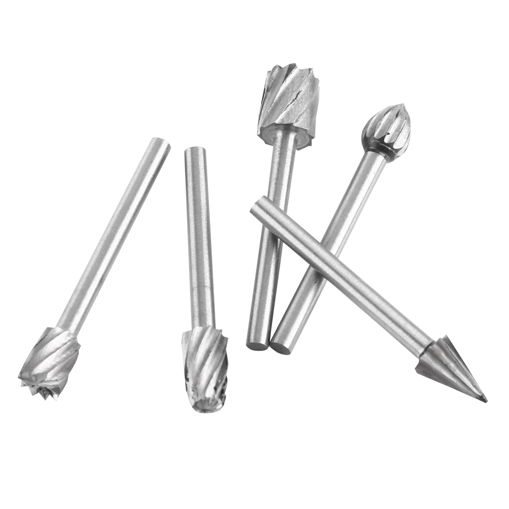 Ensemble De 10 Fraises Rotatives En Acier Rapide Pour Le Travail Du Bois, Tige De 3,2 Mm (1/8 Pouce), Outils De Sculpture