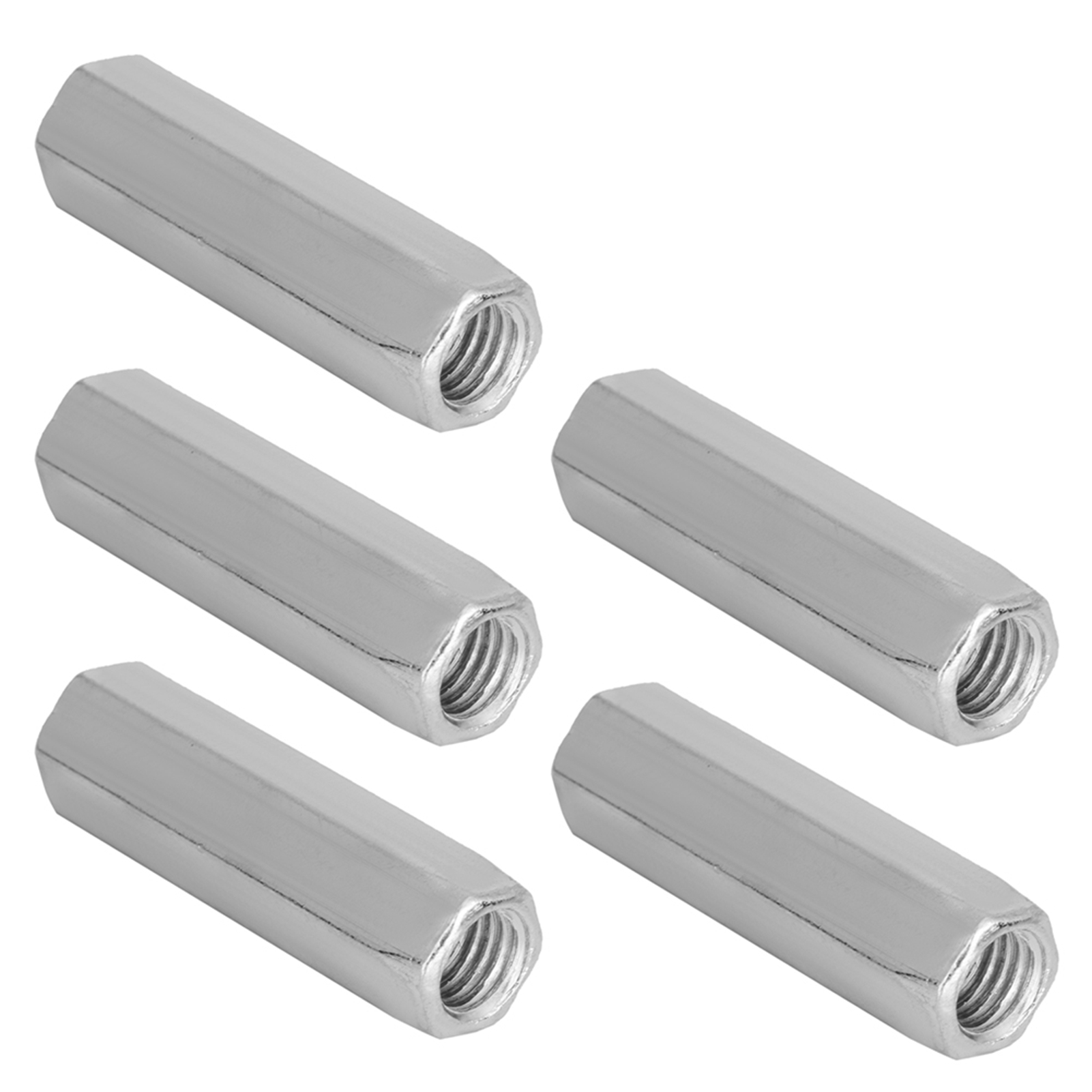 5 Écrous Hexagonaux Longs En Acier Zingué M1040/50 (m1040)