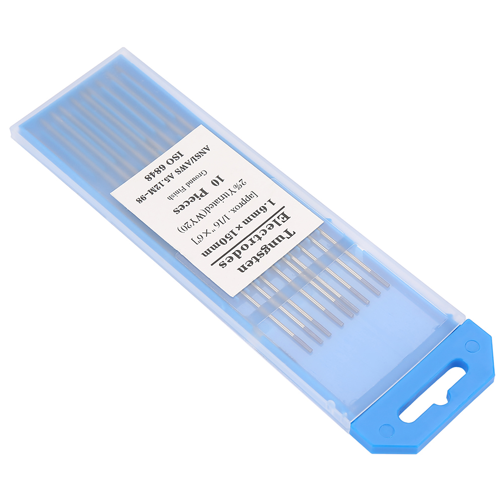 Lot De 10 Électrodes En Tungstène-yttrium Wy20 À 2,0 %, Pointe Bleue, Pour Soudage Tig, 1,6 Mm X 150 Mm