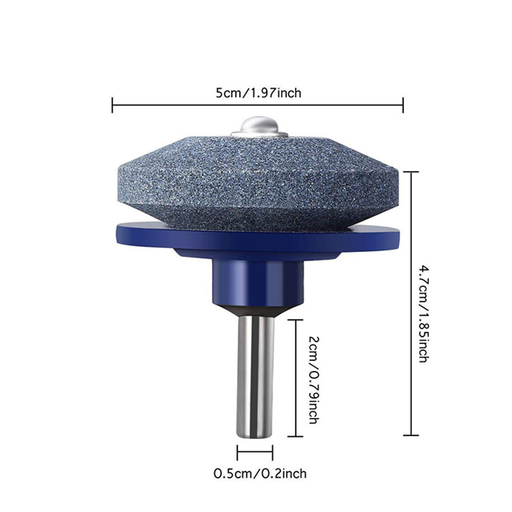 Affûteur De Lames De Tondeuse À Gazon Résistant À L'Usure, Haute Dureté, Universel Pour Perceuse Électrique Et Perceuse Manuelle, Bleu