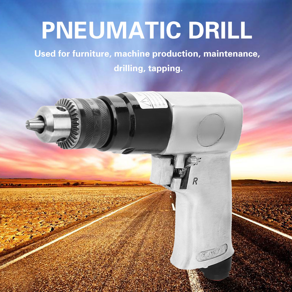 Perceuse Pneumatique Haute Vitesse 3/8" 1700 Tr/min, Rotation Réversible, Outil De Perçage De Trous