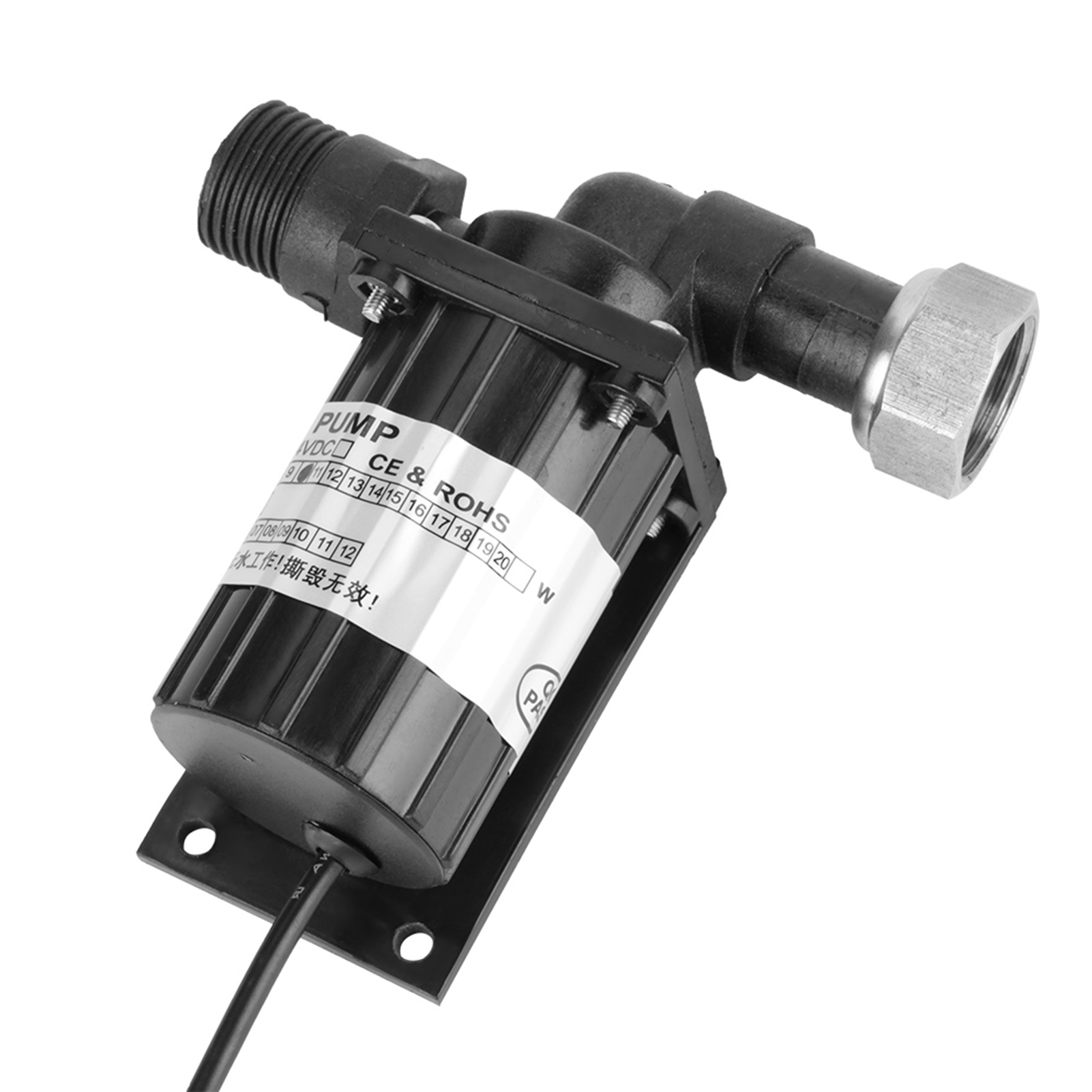 Pompe À Eau Sans Balais 12 V Cc 10 W, Noire, Résistante Aux Hautes Températures Et À Faible Bruit
