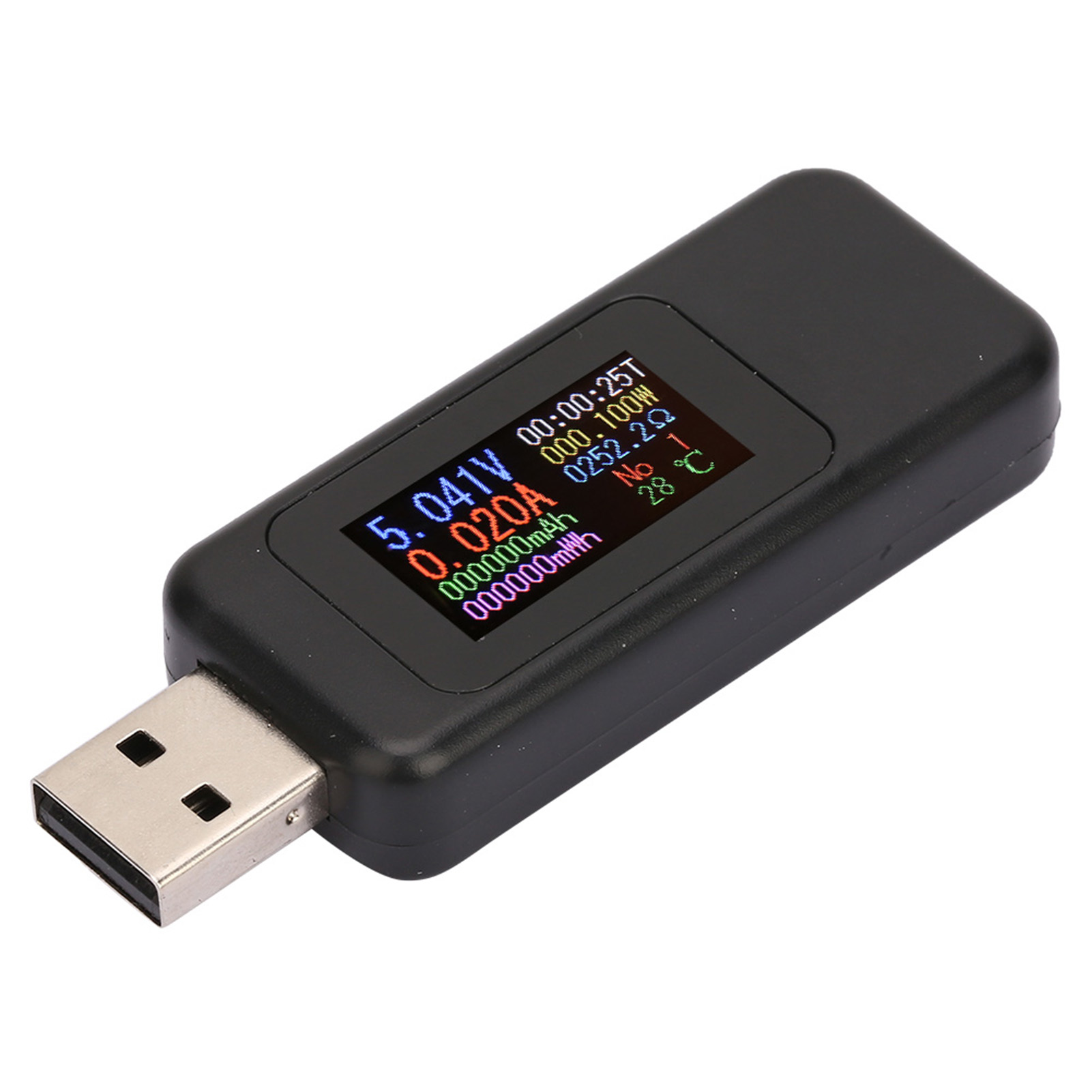 Testeur De Charge Usb Avec Écran Lcd, Détecteur, Voltmètre Numérique, Ampèremètre, Voltmètre Dc4-30v (noir)
