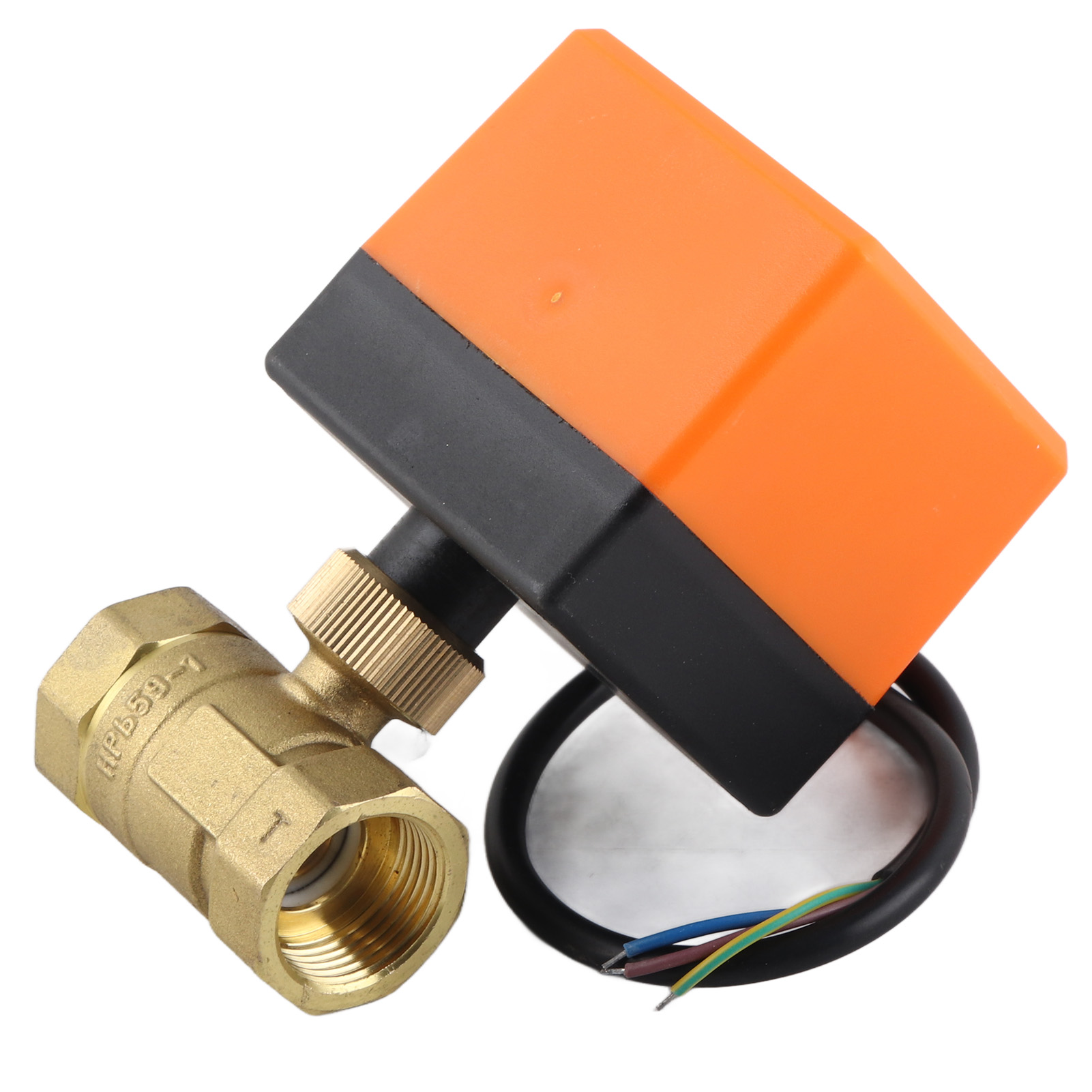 Vanne Électrique À Bille Motorisée 2 Voies En Laiton G3/4" Dn20, 12-24 V Cc, Pour La Régulation De Débit