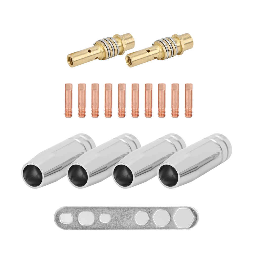 17 Pièces Mb 15ak Accessoires Pour Torche De Soudage Mig Porte-embout De Contact Buse Conique Coupelle De Protection