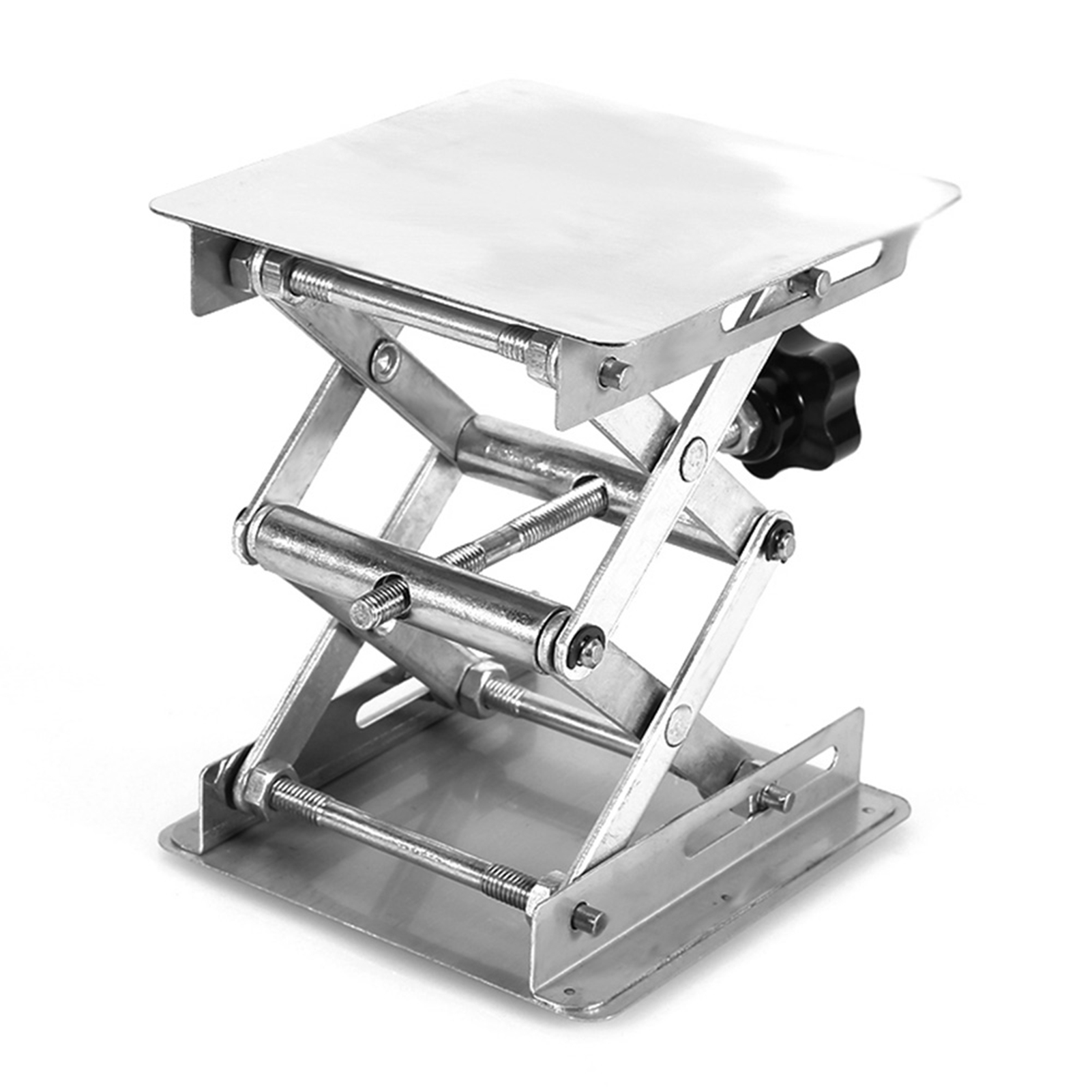 Plateforme Élévatrice De Laboratoire 100 X 100 Mm, Support À Ciseaux En Acier Inoxydable
