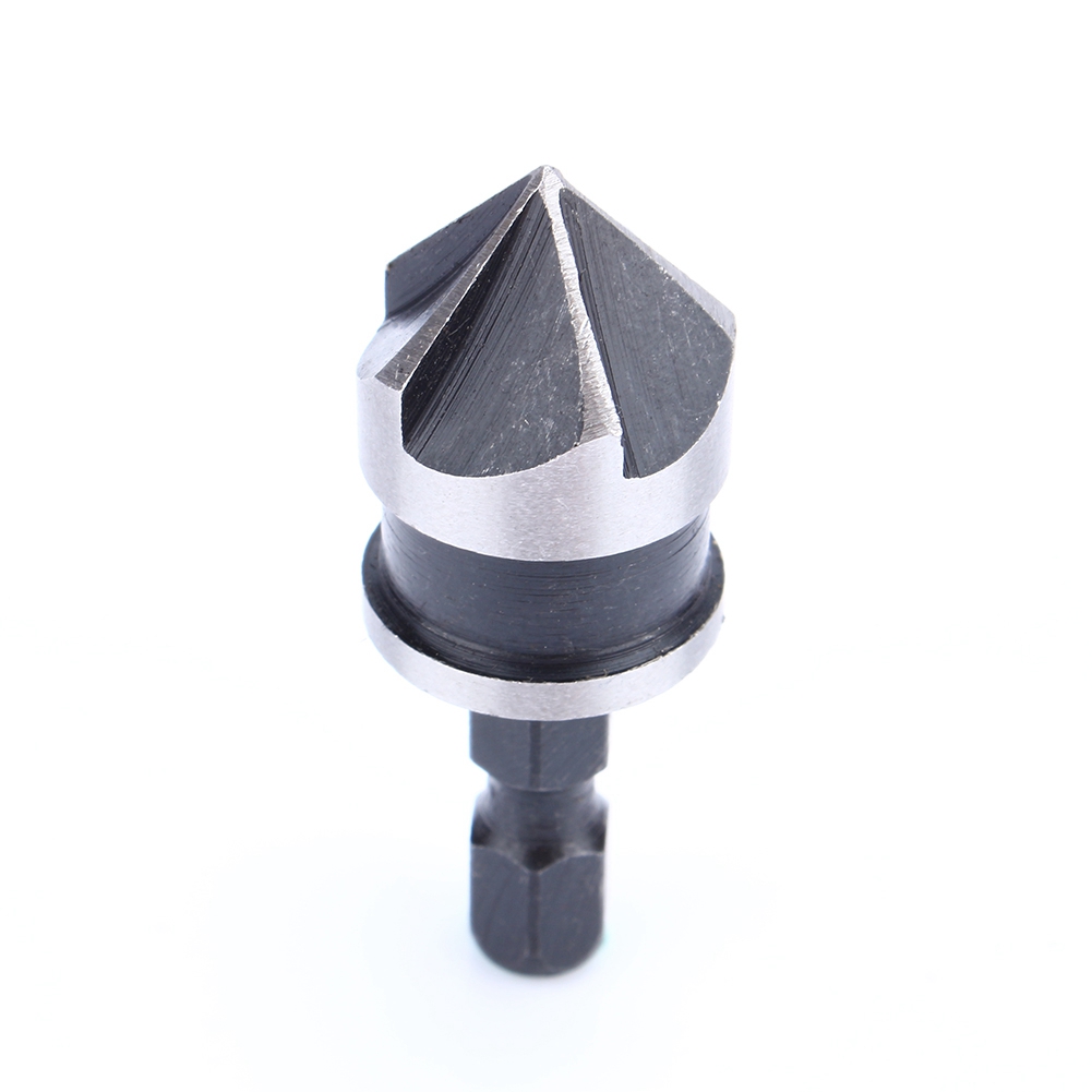 Jeu De 3 Fraises À Chanfreiner Hexagonales 1/4" (12/16/19 Mm) À Changement Rapide Pour Bois Et Métal