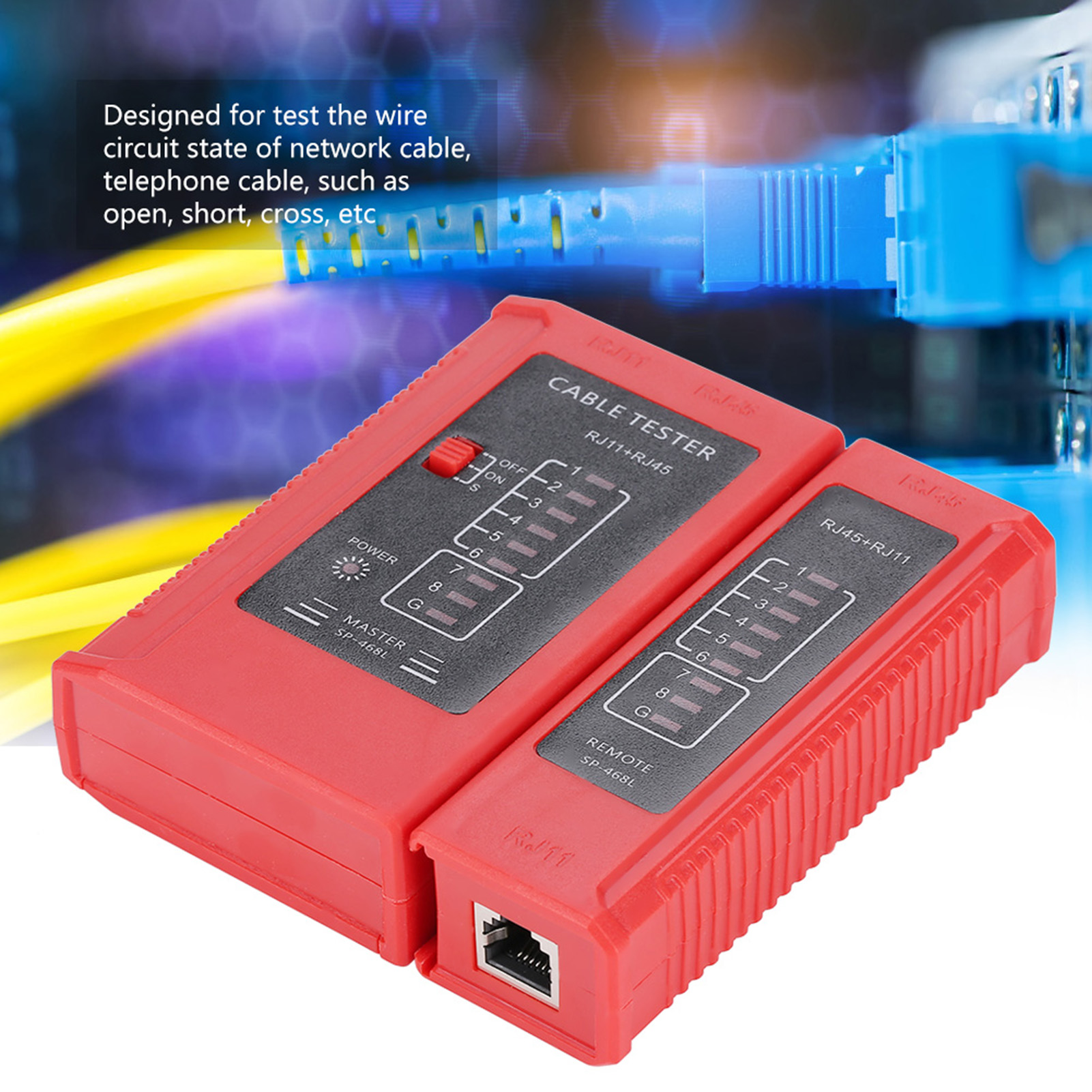 Testeur De Câbles Réseau Wz-468 Rj45 Et Rj11 - Outil De Test De Réseau Ethernet Lan