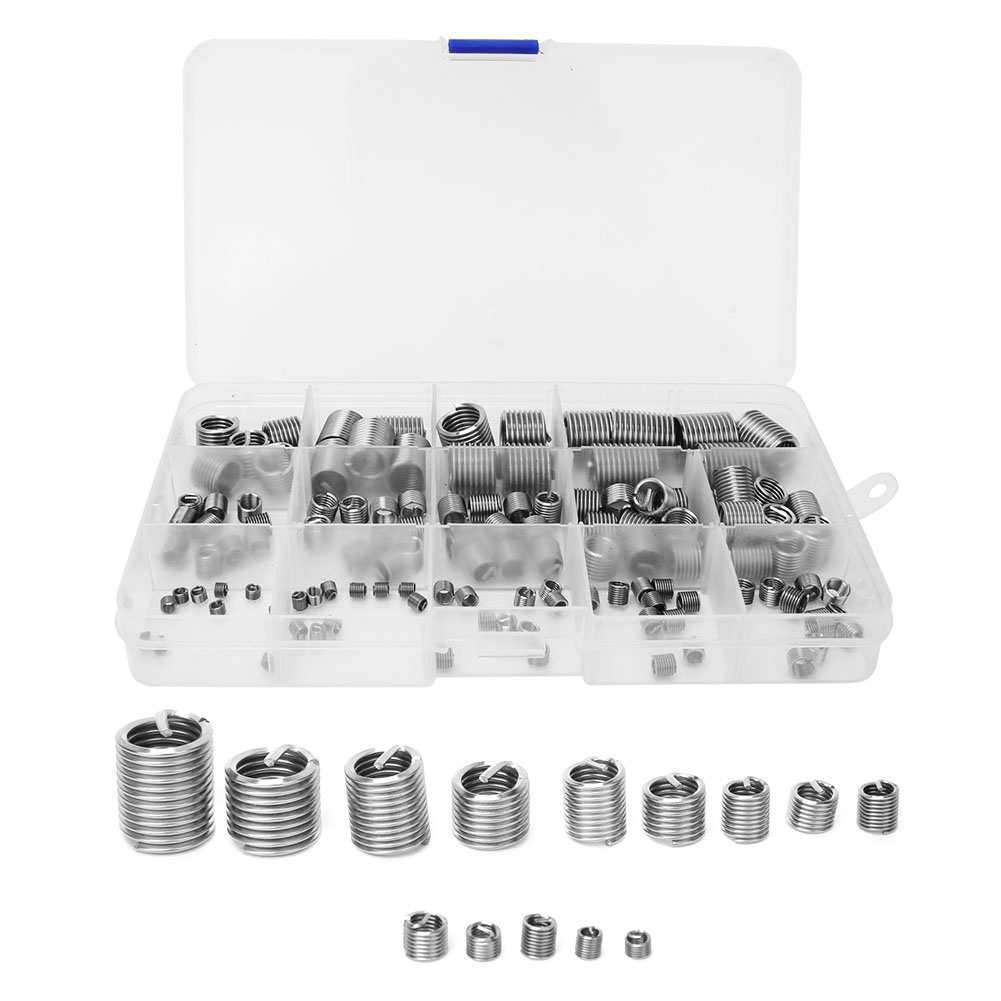 120 Inserts Filetés En Acier Inoxydable Pour La Réparation De Filetages M3-m12 Avec Boîte