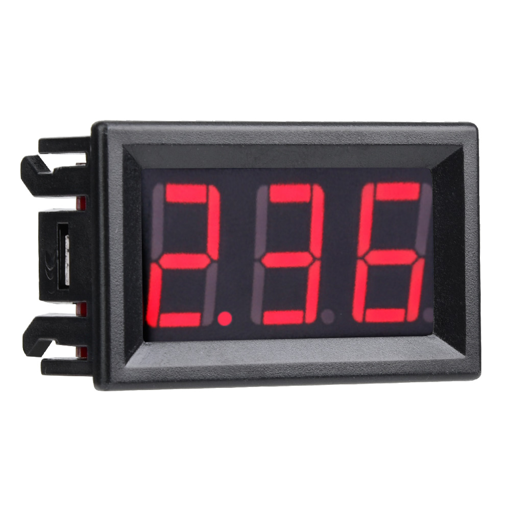 Ampèremètre Numérique Cc À Deux Câbles, 0-10 A, Rouge, 0,56 Po