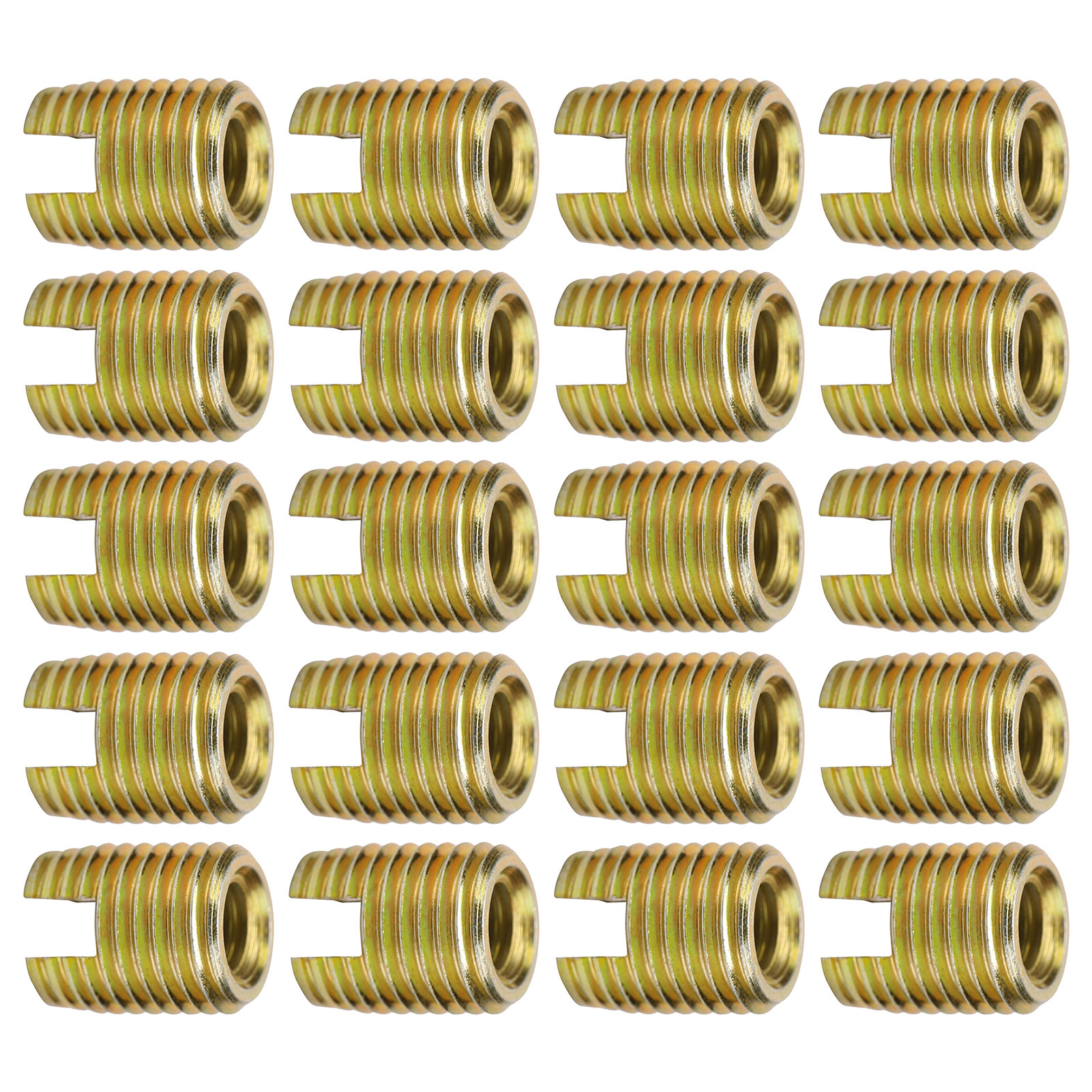 20 Pièces D'Inserts Filetés Autotaraudeurs En Acier Au Carbone 302 (intérieur M81,25 Extérieur M121,5)