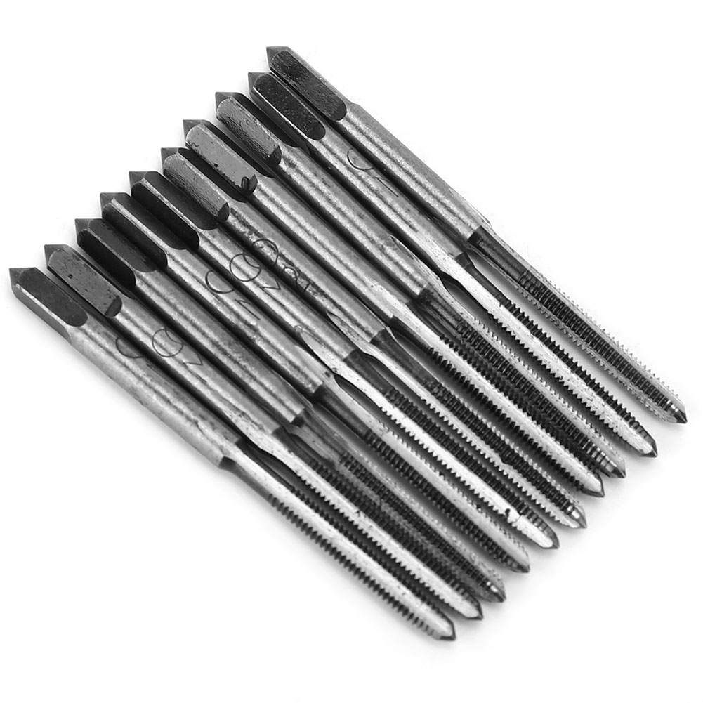 10 Tarauds Manuels Métriques En Acier Au Carbone Pour Filetage M2, M4, M6, M8, M2