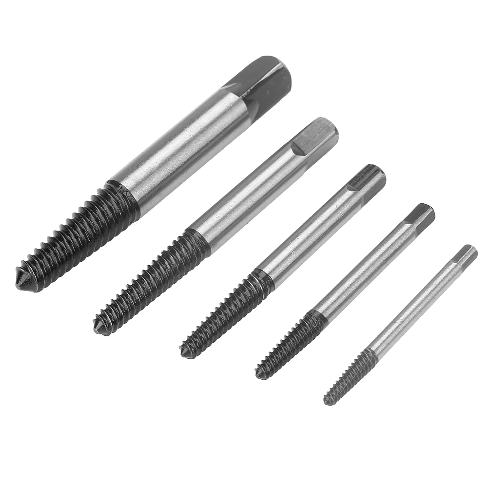 Extracteur De Vis Et Boulons Endommagés En Acier Chrome Vanadium De Haute Qualité (lot De 5).
