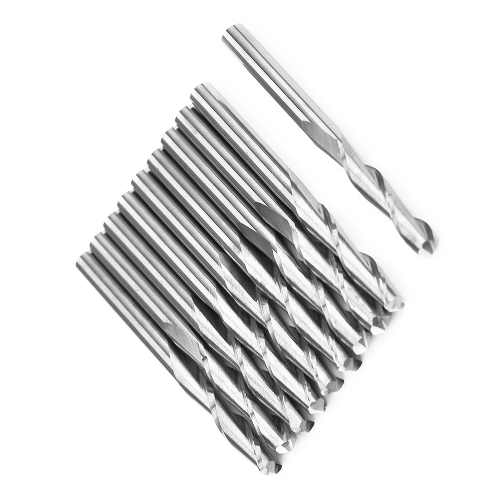 10 Fraises À Bout Sphérique En Carbure À Double Cannelure De 3,175 X 17 Mm Pour Cnc