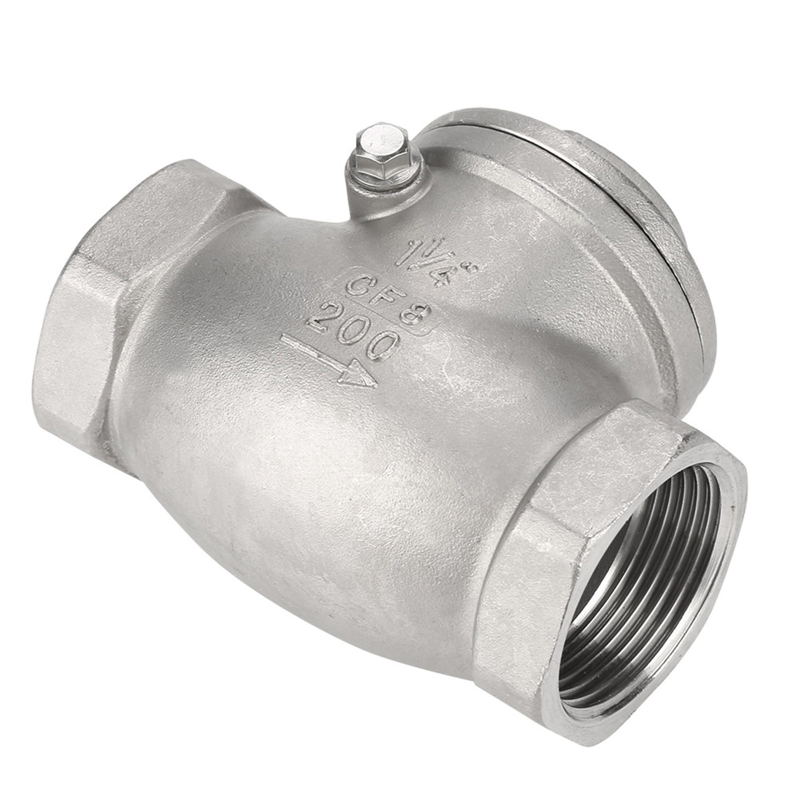 Clapet Anti-retour Unidirectionnel Dn32 En Acier Inoxydable, Filetage Femelle, 200 Psi, Pour Eau, Huile Et Gaz