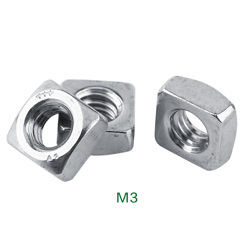 Écrous Carrés En Acier Inoxydable 304, Écrous À Quatre Pans Adaptés Aux Vis Métriques (m3 X 100 Pièces)
