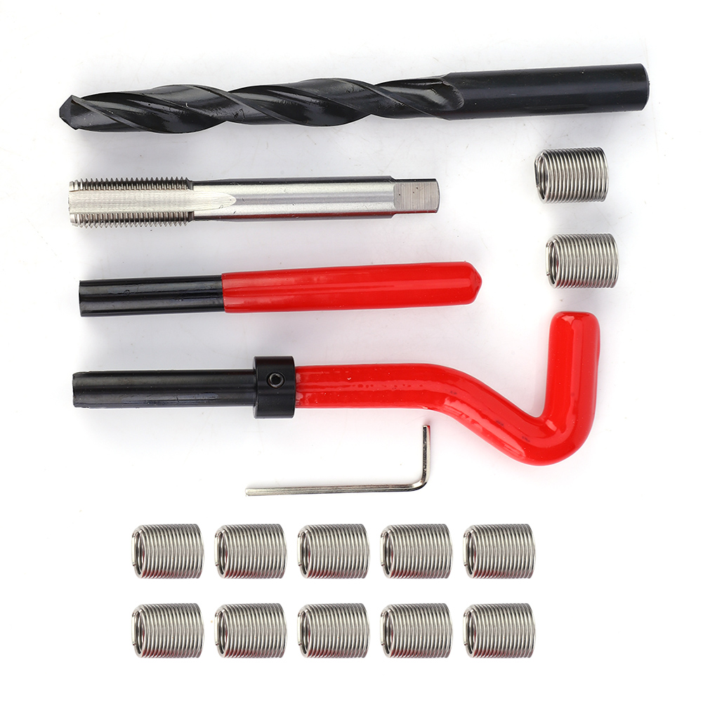 Kit De Réparation De Filetage 17 Pièces, Clé Dynamométrique En Acier Inoxydable, Insert Fileté M12x1,25